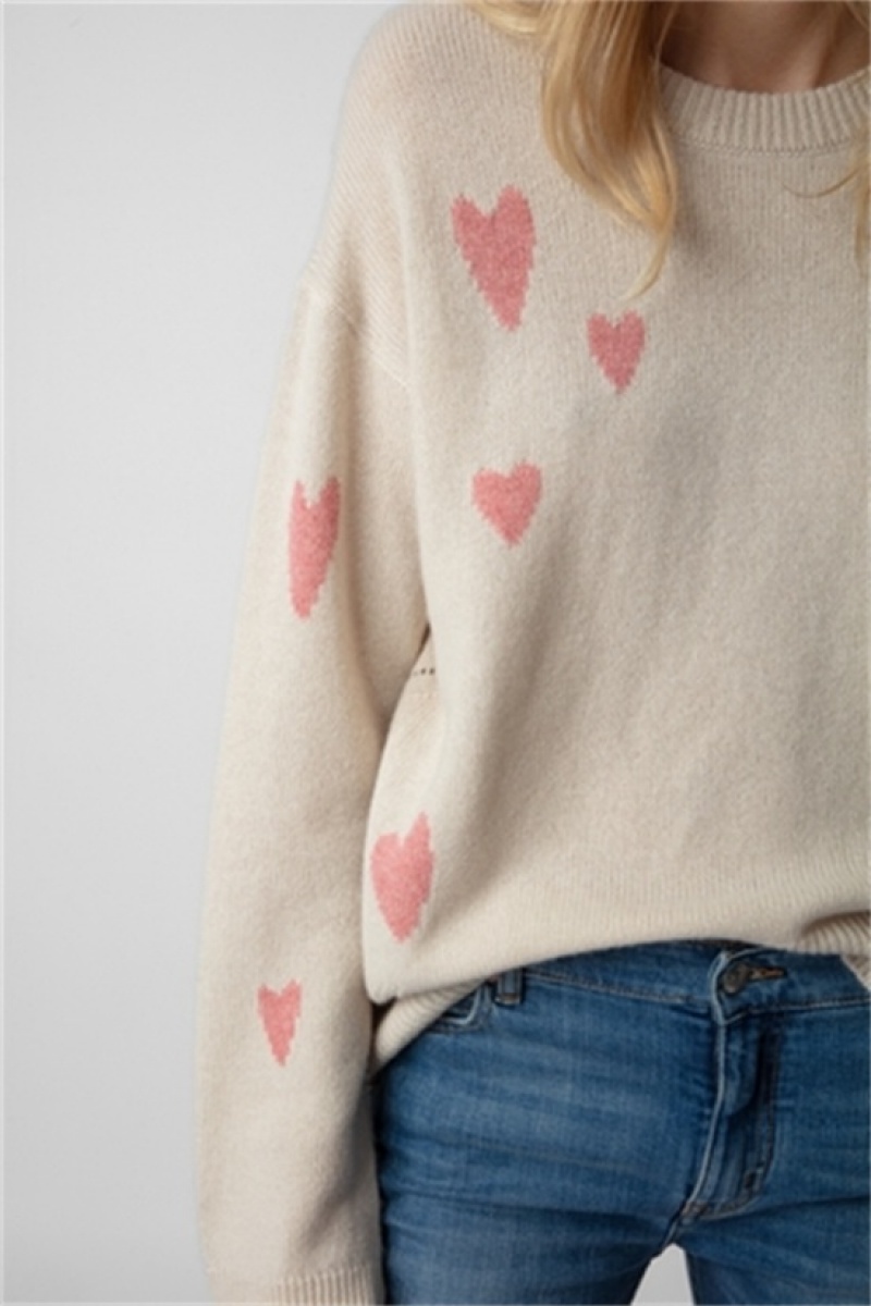 Judo Zadig And Voltaire Markus Heart Cashmere Sweater | ZV-256445