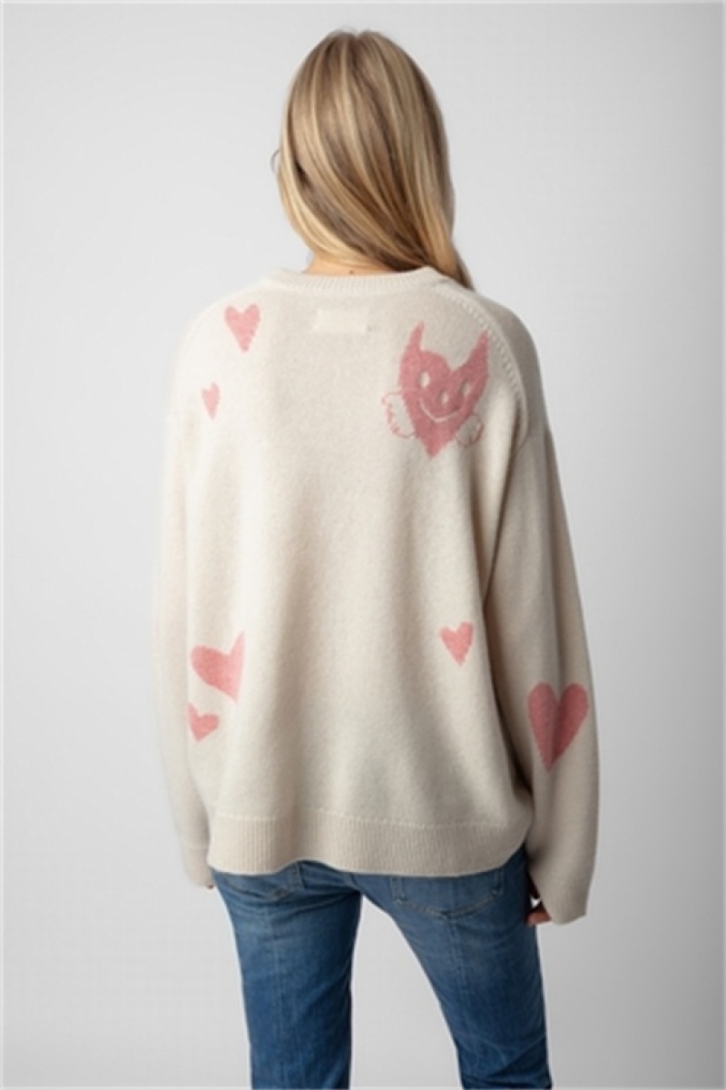 Judo Zadig And Voltaire Markus Heart Cashmere Sweater | ZV-256445