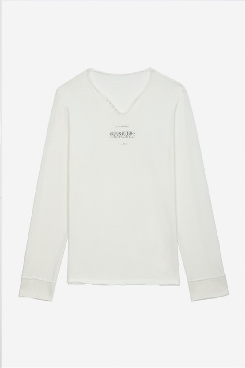 Judo Zadig And Voltaire Monastir Henley T-shirt | ZV-255704