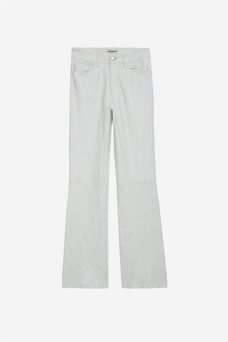 Judo Zadig And Voltaire Pistol Crinkled Leather Pants | ZV-256220