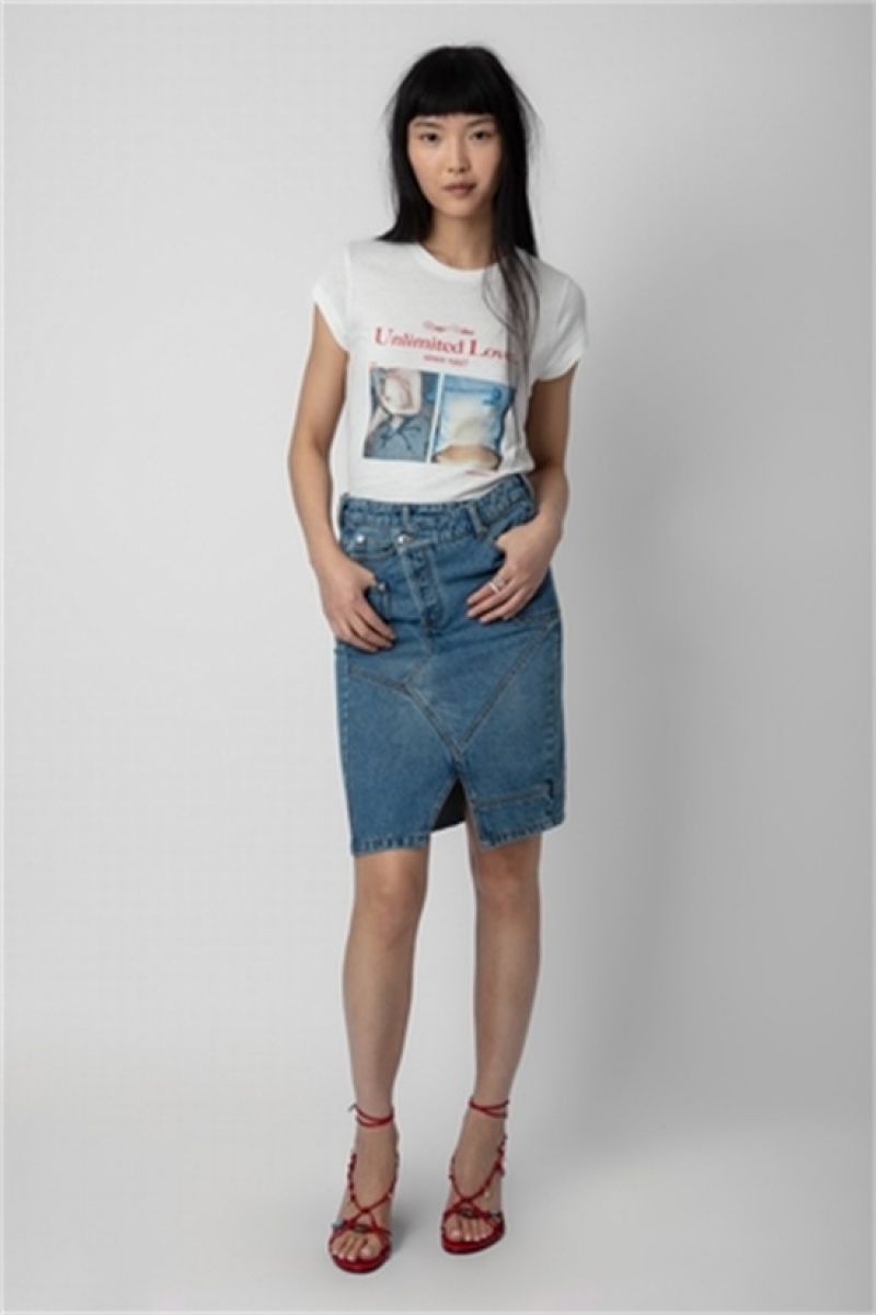 Judo Zadig And Voltaire Skinny Photoprint Tee | ZV-256287