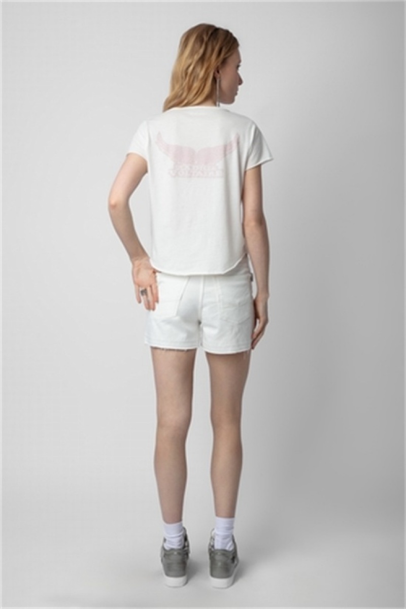 Judo Zadig And Voltaire Wings Henley T-shirt | ZV-256269