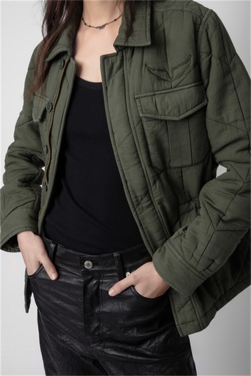 Kaki Zadig And Voltaire Kayak Jacket | ZV-256416