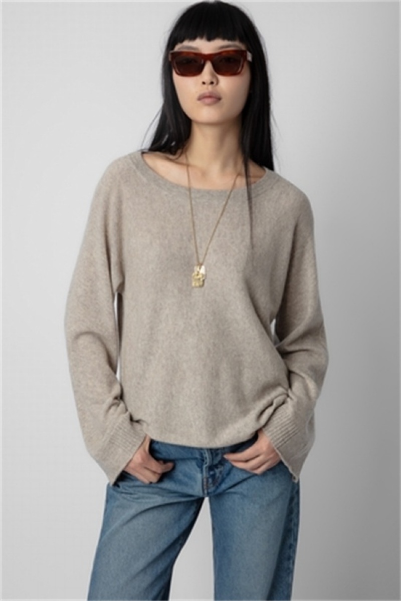 Light Beige Zadig And Voltaire Willy Sweater | ZV-256433