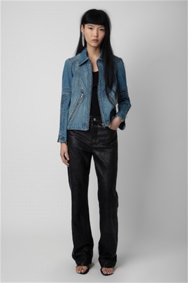 Light Blue Zadig And Voltaire Bons Denim Jacket | ZV-256409