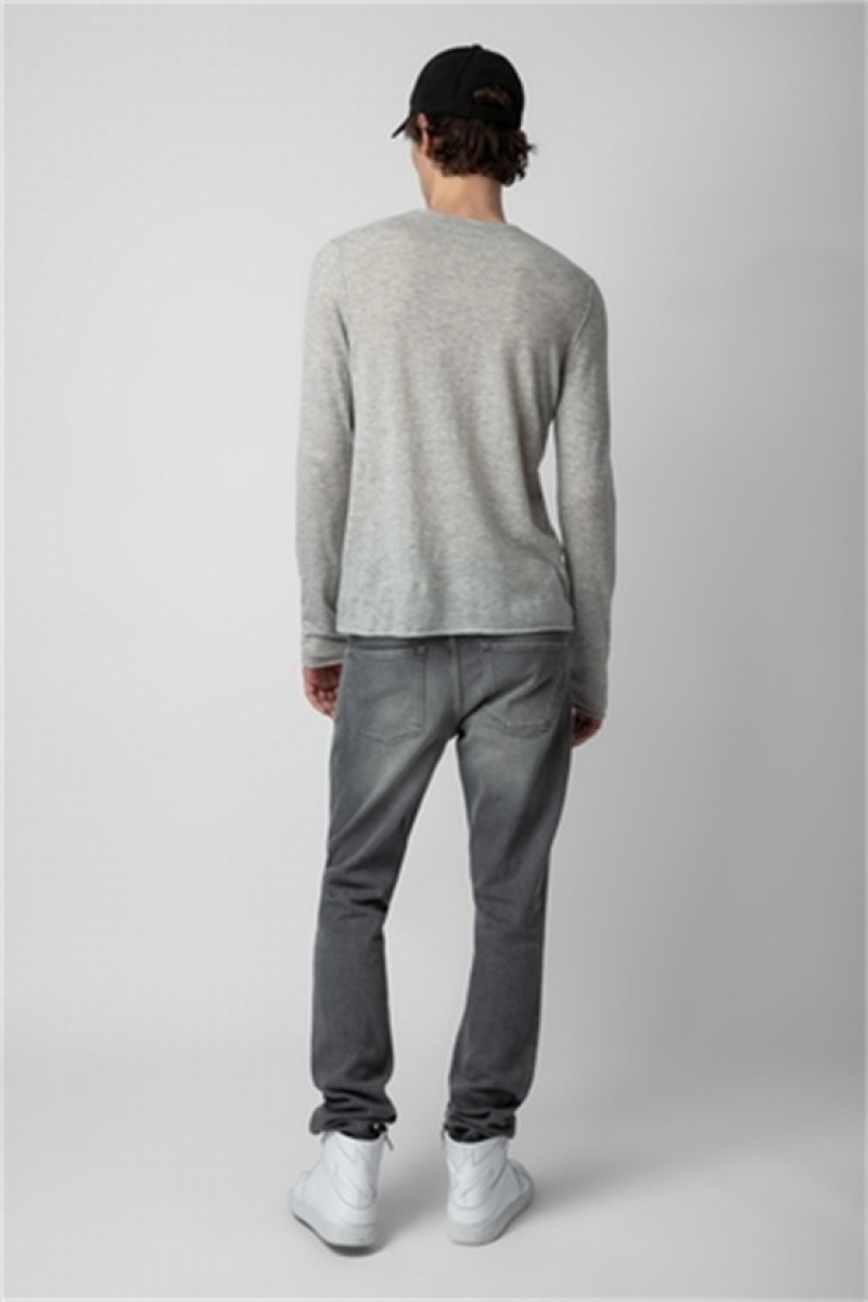 Light Grey Zadig And Voltaire Teiss Cashmere Sweater | ZV-255770