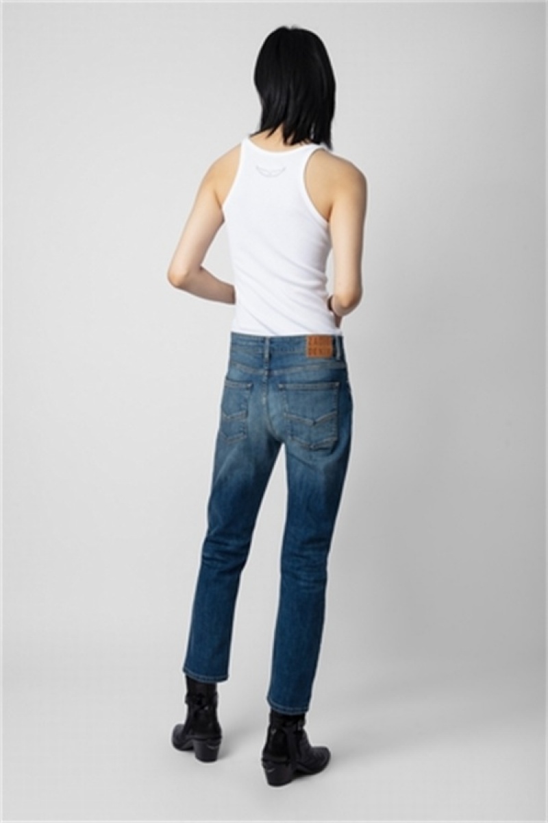 Medium Blue Zadig And Voltaire Boyfit Jeans | ZV-256211