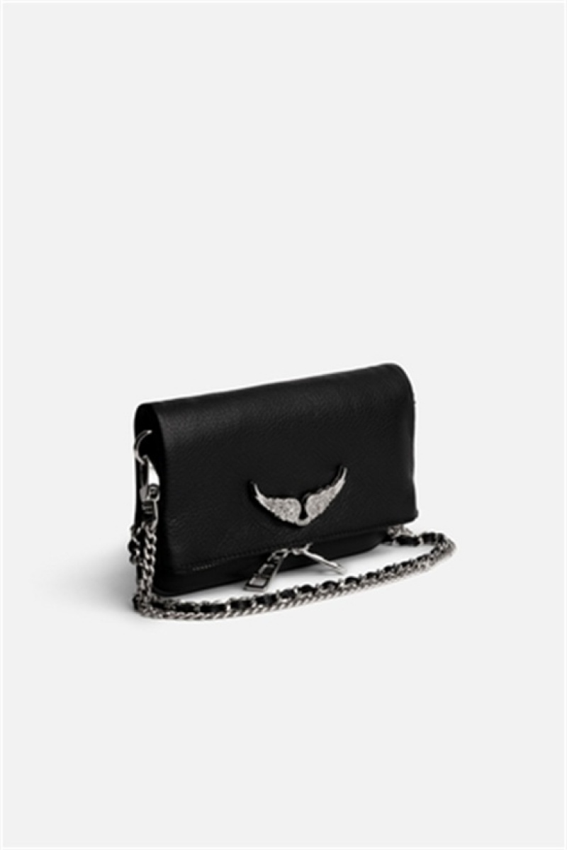 Noir Silver Zadig And Voltaire Rock Nano Swing Your Wings | ZV-256186