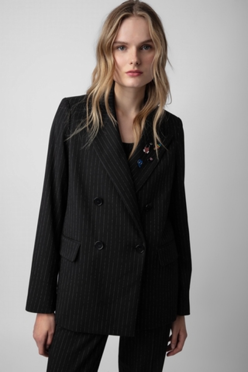 Noir Zadig And Voltaire Valdo Blazer | ZV-256351