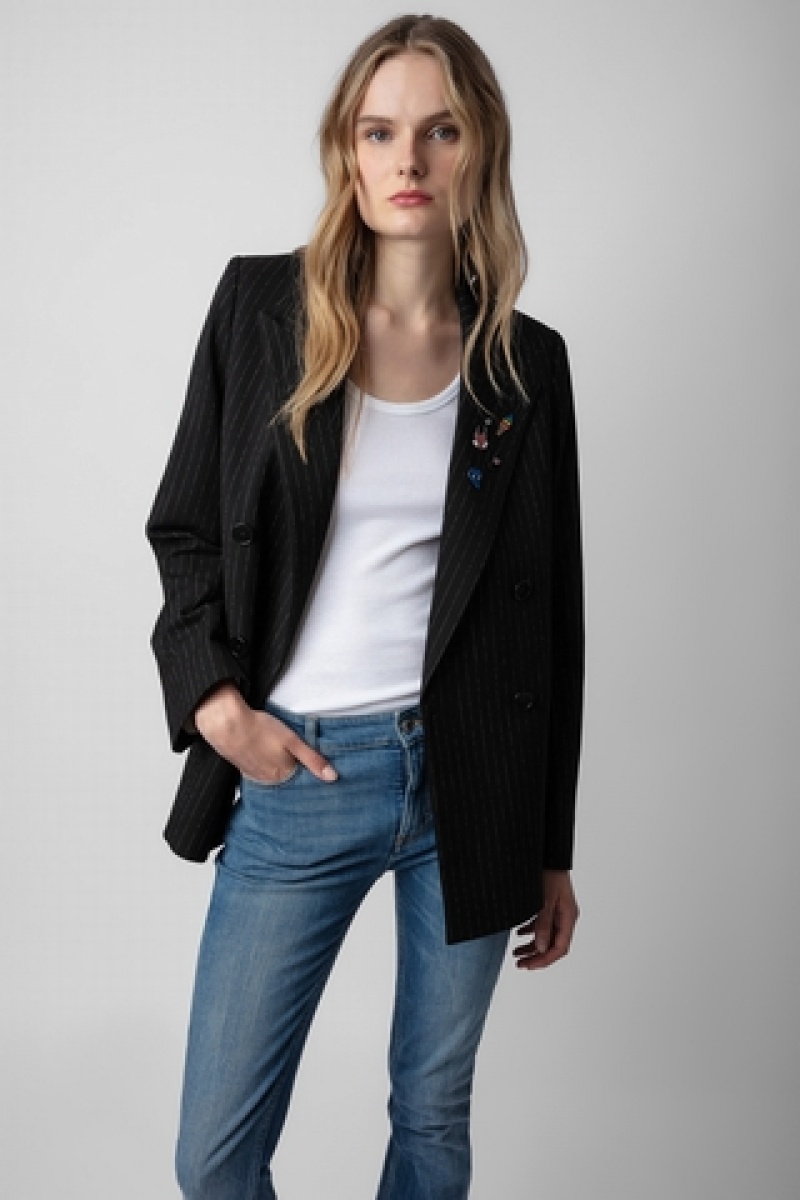 Noir Zadig And Voltaire Valdo Blazer | ZV-256351