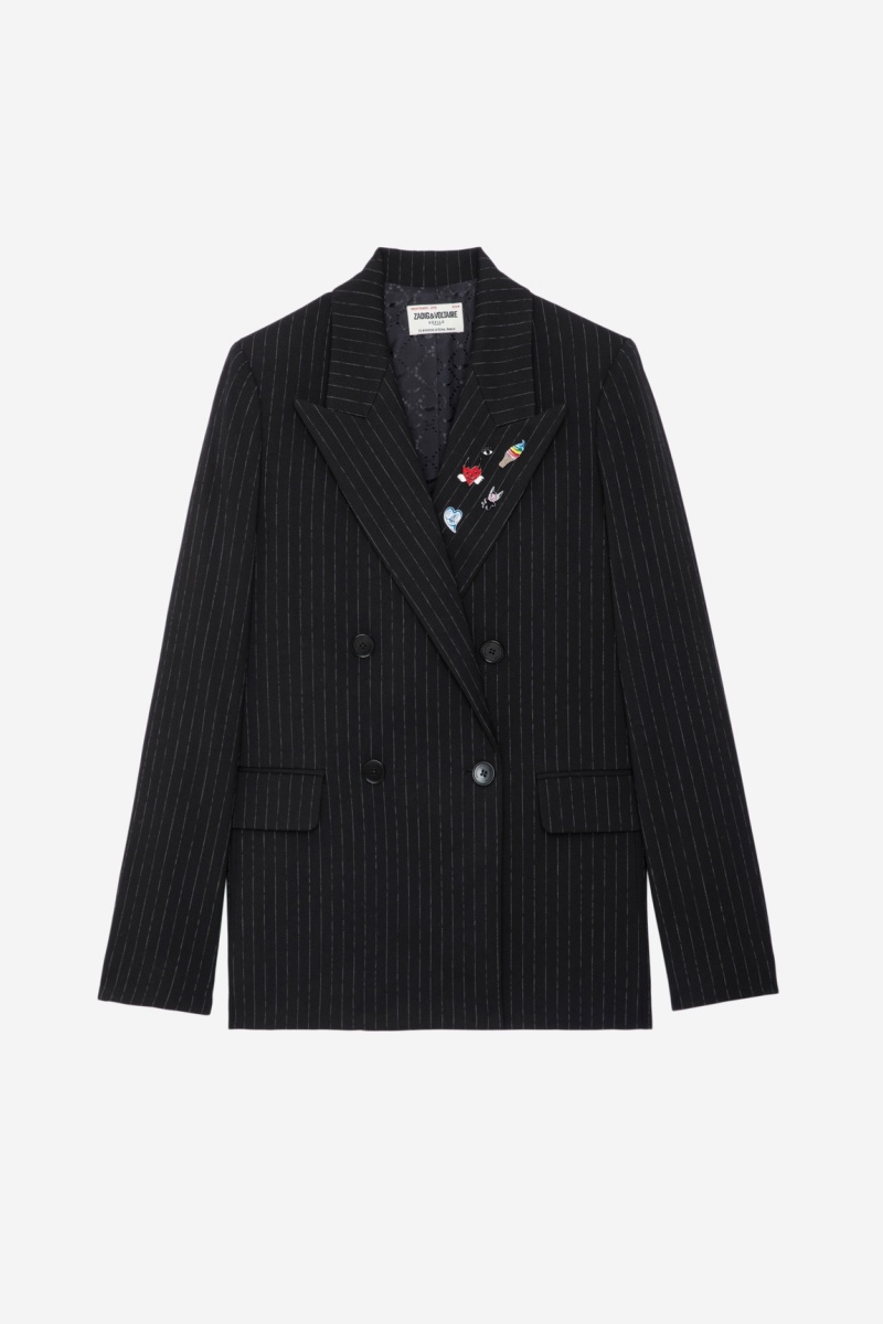 Noir Zadig And Voltaire Valdo Blazer | ZV-256351