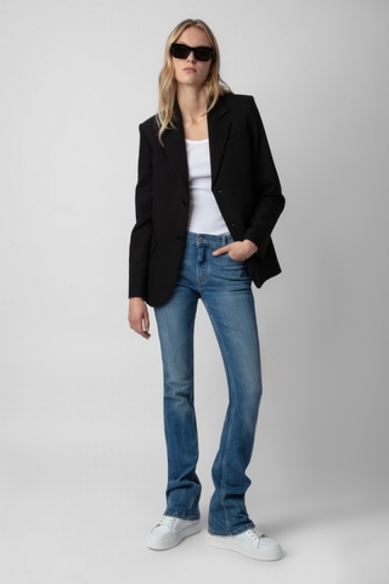 Noir Zadig And Voltaire Vanille Mon Amour Blazer | ZV-256359