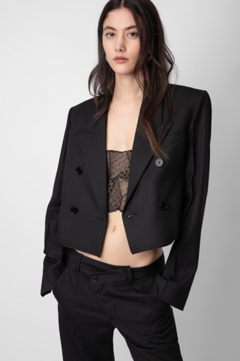 Noir Zadig And Voltaire Vito Blazer | ZV-256352