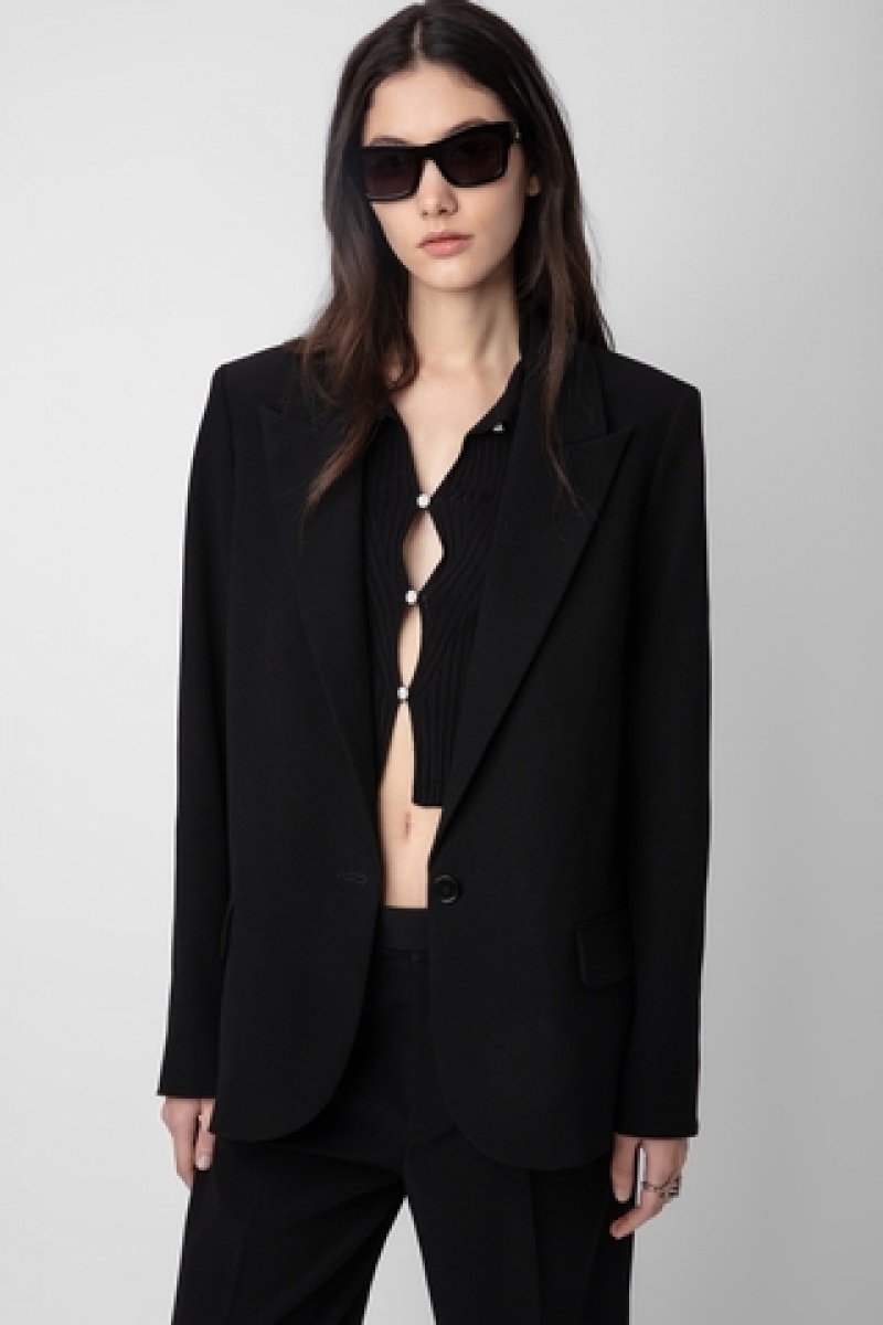 Noir Zadig And Voltaire Voyage Blazer | ZV-256349