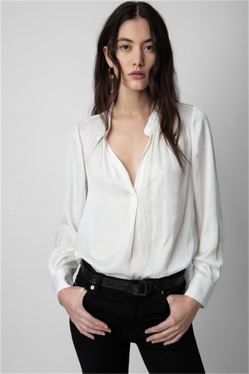 Off White Zadig And Voltaire Tink Satin Top | ZV-256327