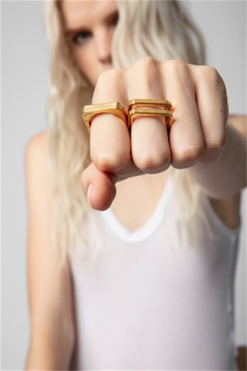 Old Gold Zadig And Voltaire Cecilia Rings | ZV-255872