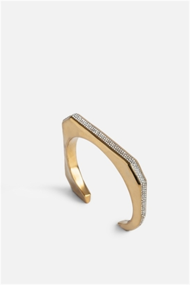 Old Gold Zadig And Voltaire Cecilia Strass Bangle | ZV-255867