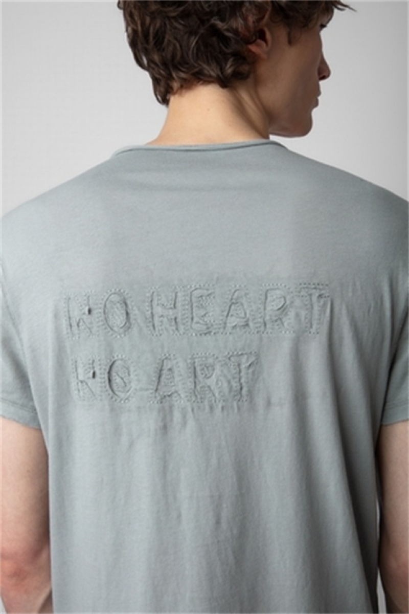 Oyster Zadig And Voltaire Monastir Henley T-shirt | ZV-255681