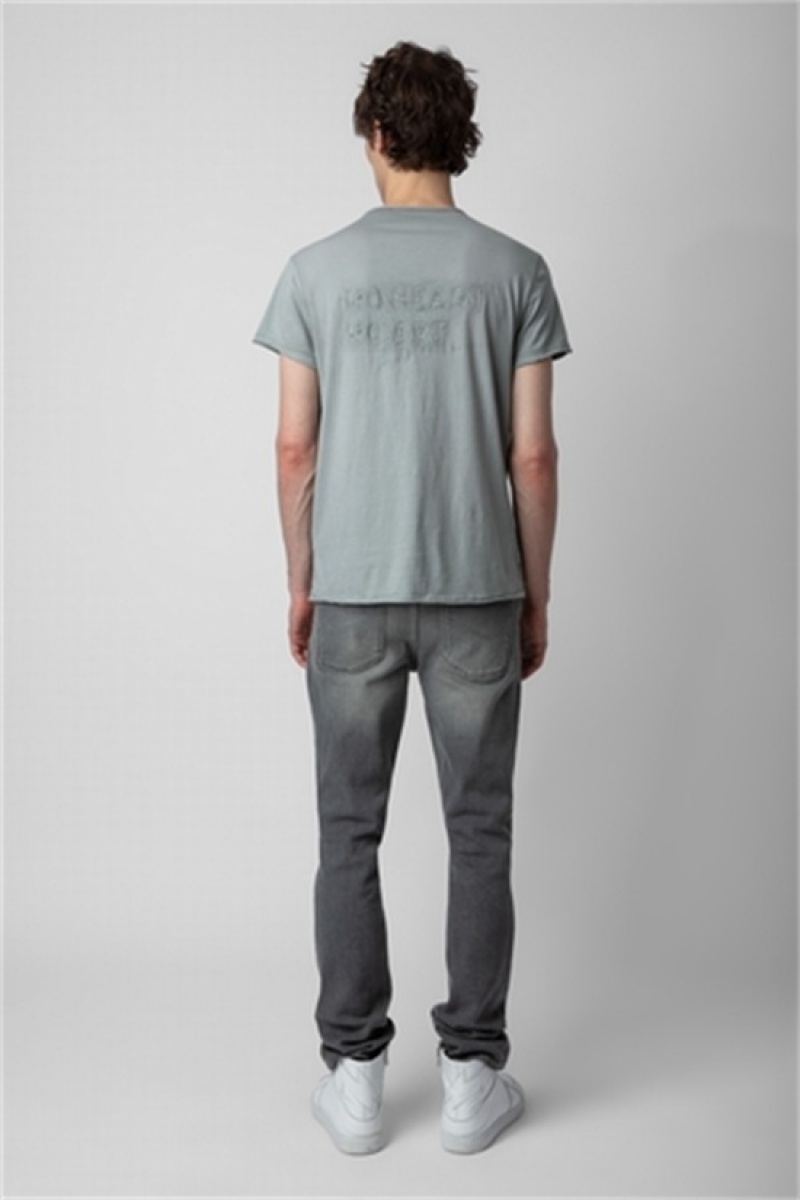 Oyster Zadig And Voltaire Monastir Henley T-shirt | ZV-255681