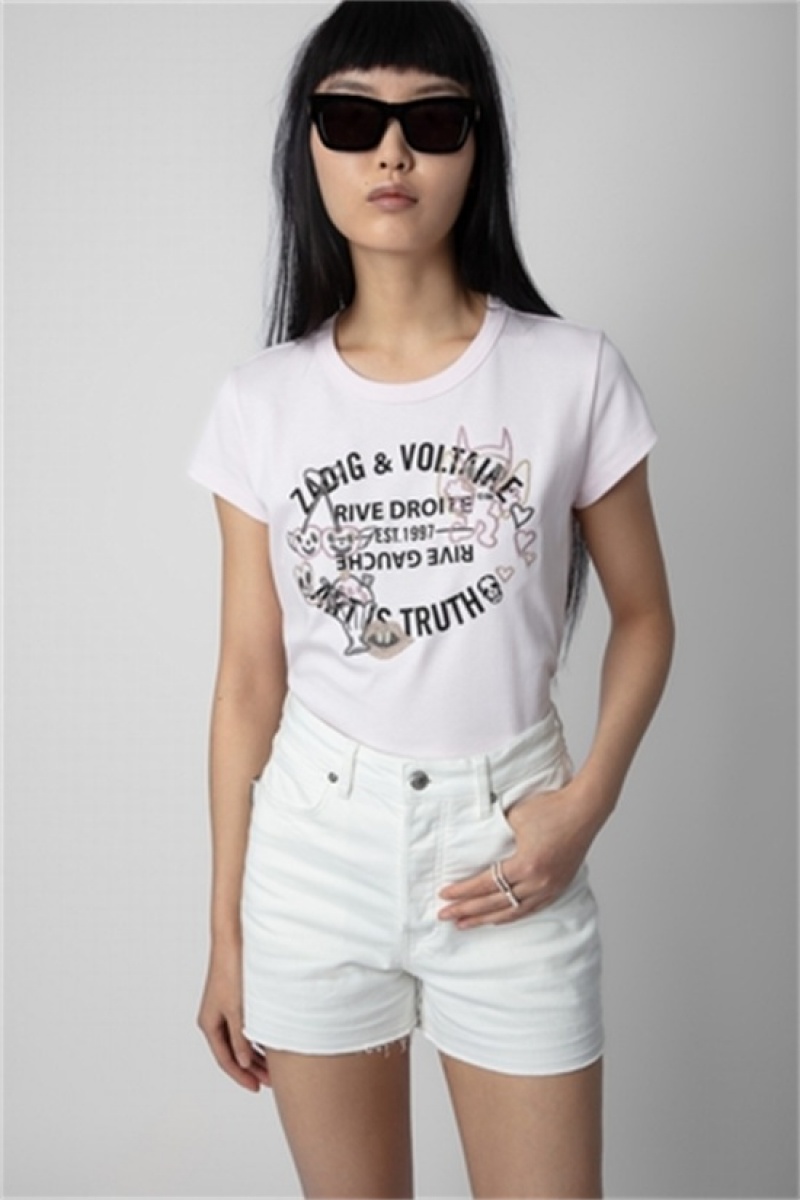 Parme Zadig And Voltaire Woop Insignia T-shirt | ZV-256268