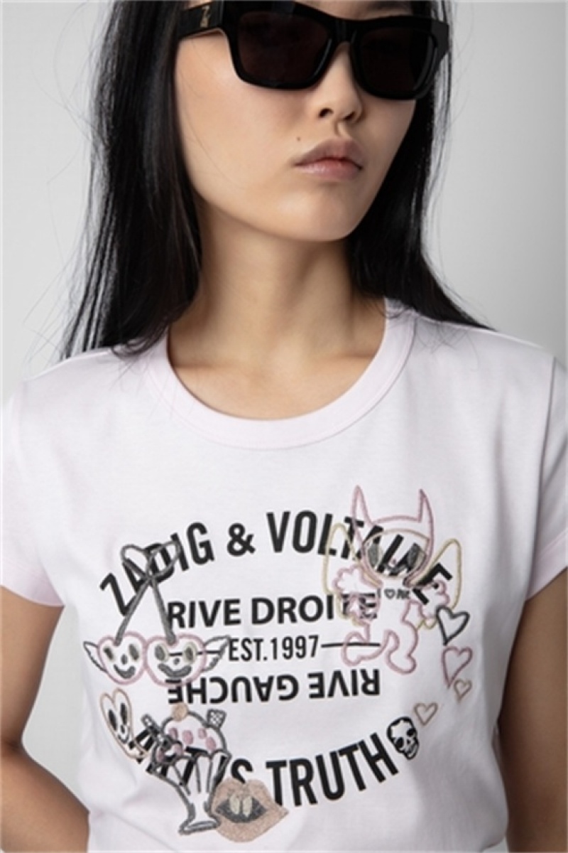 Parme Zadig And Voltaire Woop Insignia T-shirt | ZV-256268