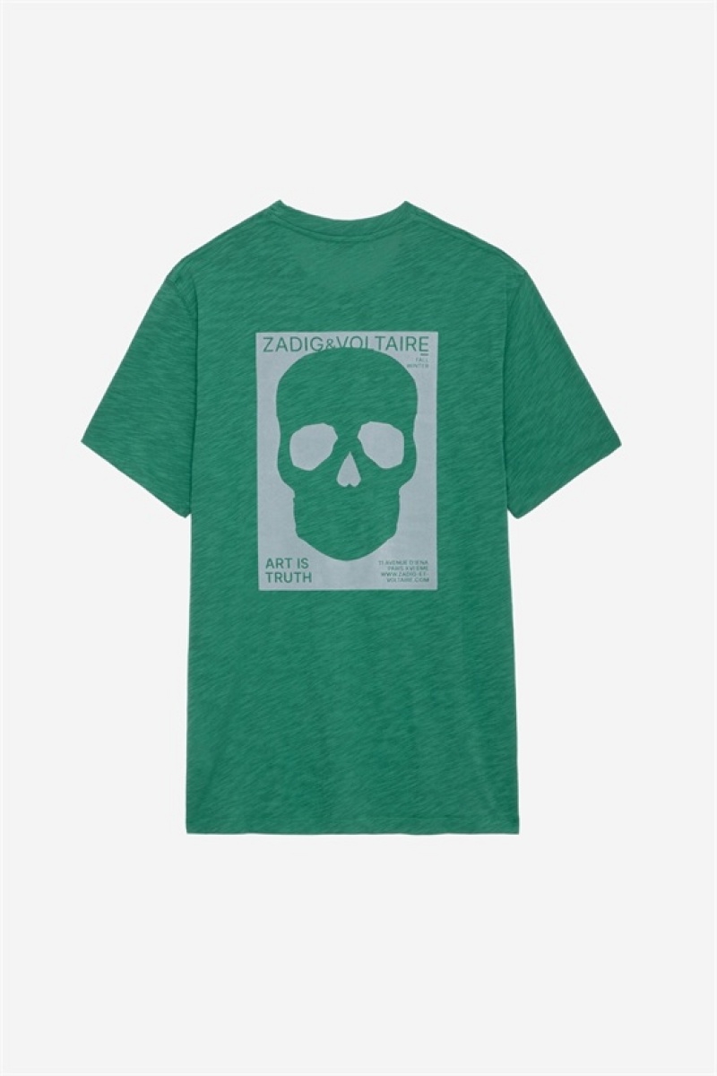 Peppermint Zadig And Voltaire Stockholm Skull T-shirt | ZV-255686