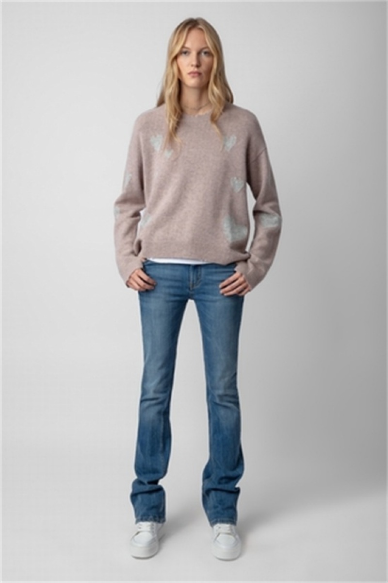 Primerose Zadig And Voltaire Markus Heart Cashmere Sweater | ZV-256451