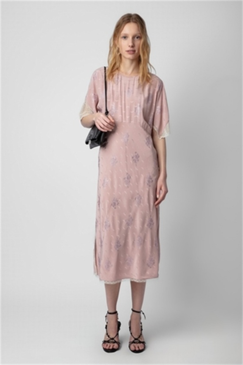 Primerose Zadig And Voltaire Rey Silk Jacquard Dress | ZV-256377