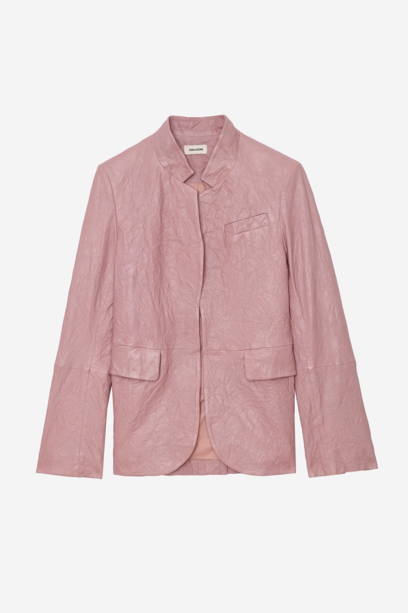 Primerose Zadig And Voltaire Very Crinkled Leather Blazer | ZV-256354