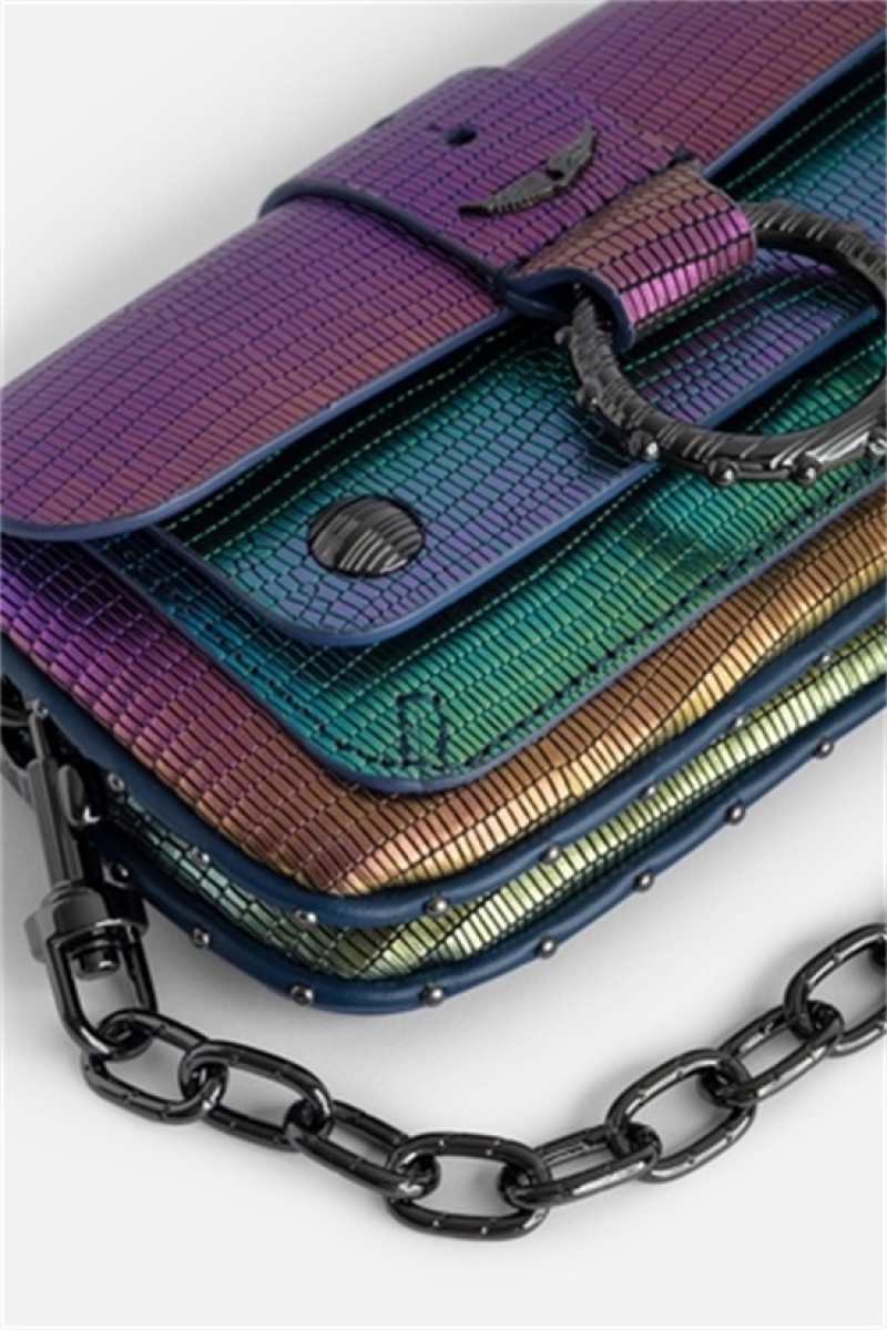 Rainbow Zadig And Voltaire Kate Wallet Embossed Metallic | ZV-256127