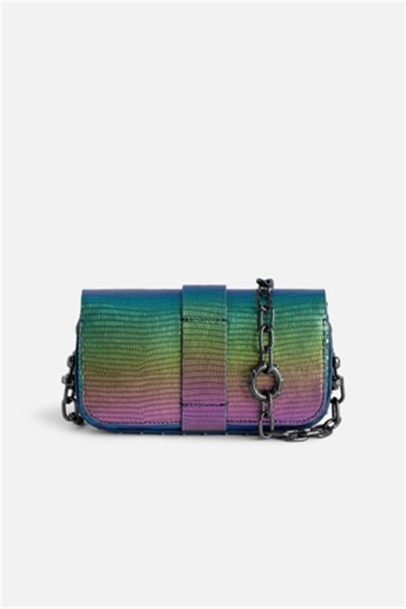 Rainbow Zadig And Voltaire Kate Wallet Embossed Metallic | ZV-256127