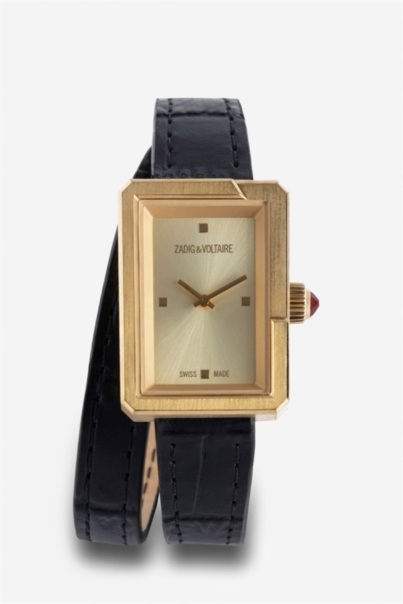 Shiny Gold Zadig And Voltaire Cecilia Watch | ZV-255844