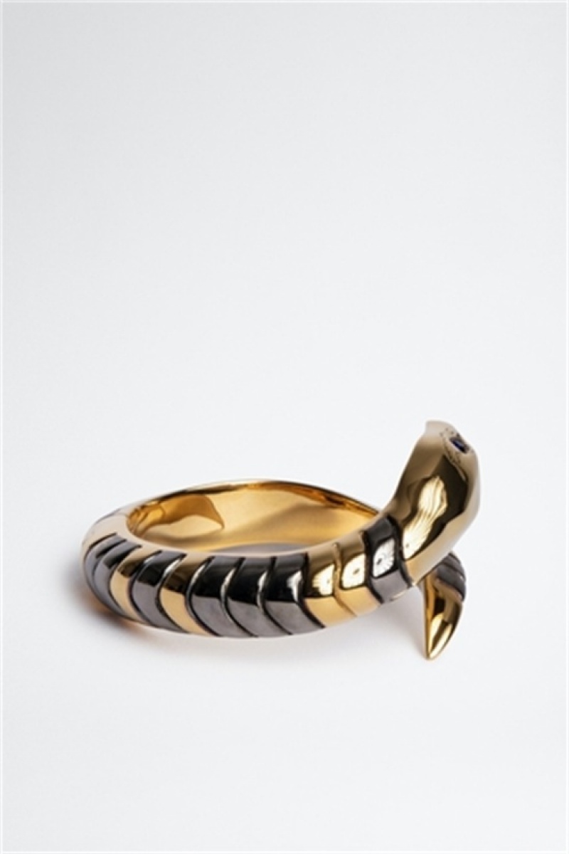 Shiny Gold Zadig And Voltaire Snake Bracelet | ZV-255879