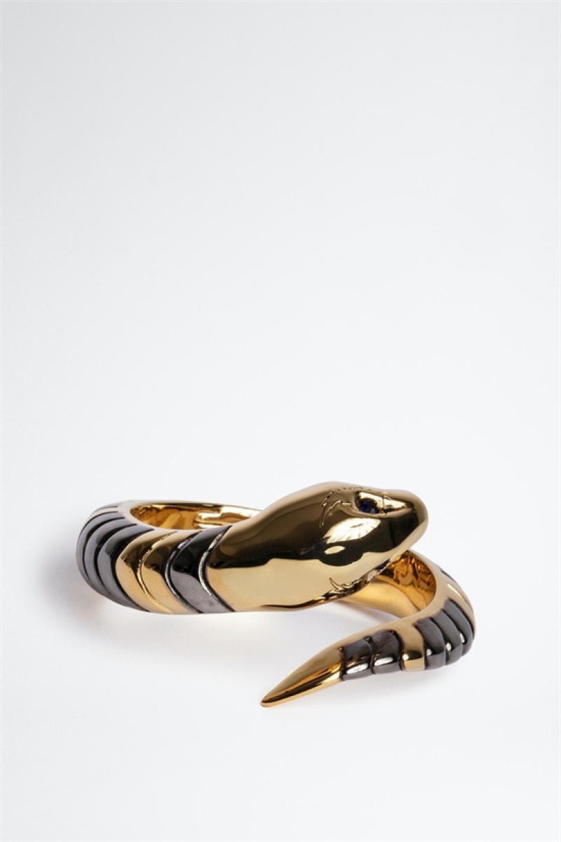 Shiny Gold Zadig And Voltaire Snake Bracelet | ZV-255879