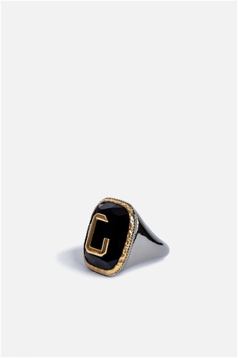 Shiny Gun Zadig And Voltaire Cecilia Signet Ring | ZV-255864