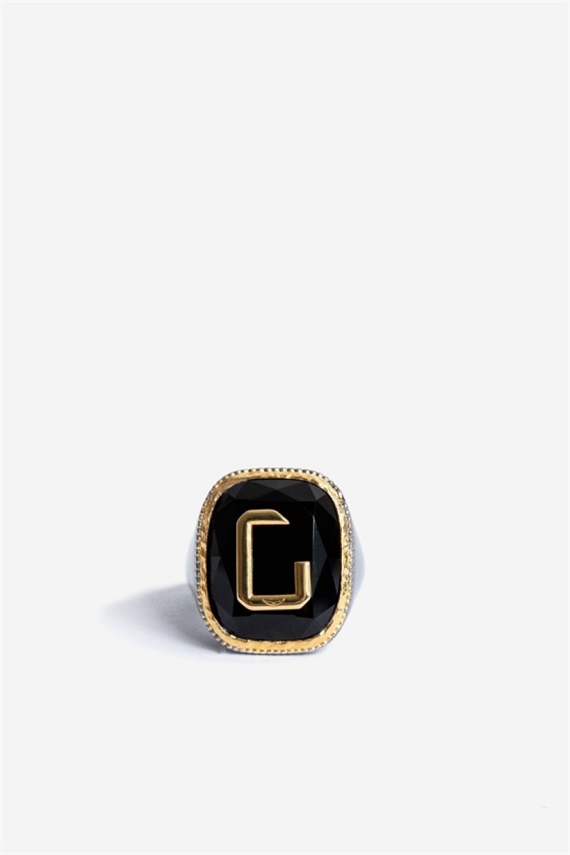 Shiny Gun Zadig And Voltaire Cecilia Signet Ring | ZV-255864