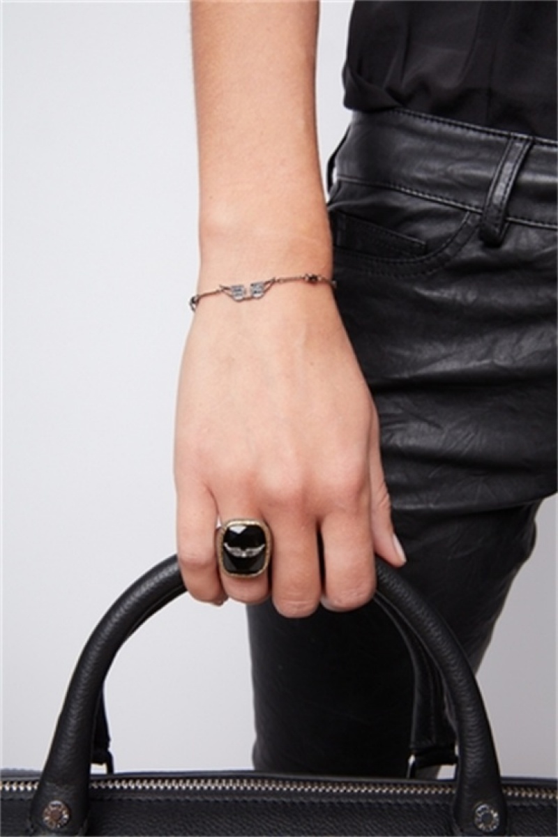 Shiny Gun Zadig And Voltaire Rock Signet Ring | ZV-255865