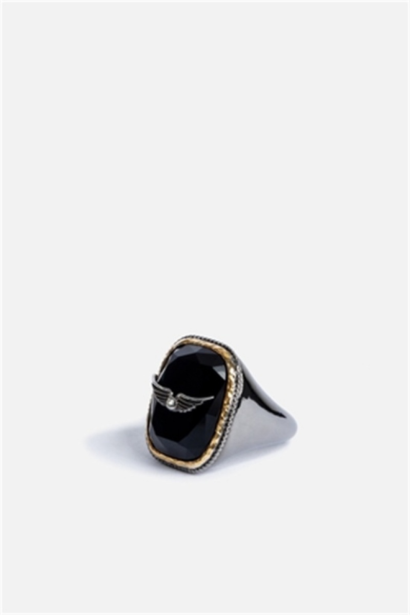 Shiny Gun Zadig And Voltaire Rock Signet Ring | ZV-255865