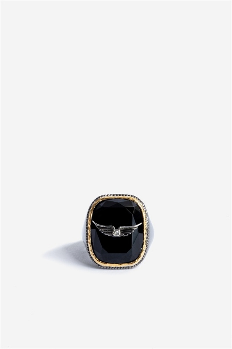 Shiny Gun Zadig And Voltaire Rock Signet Ring | ZV-255865