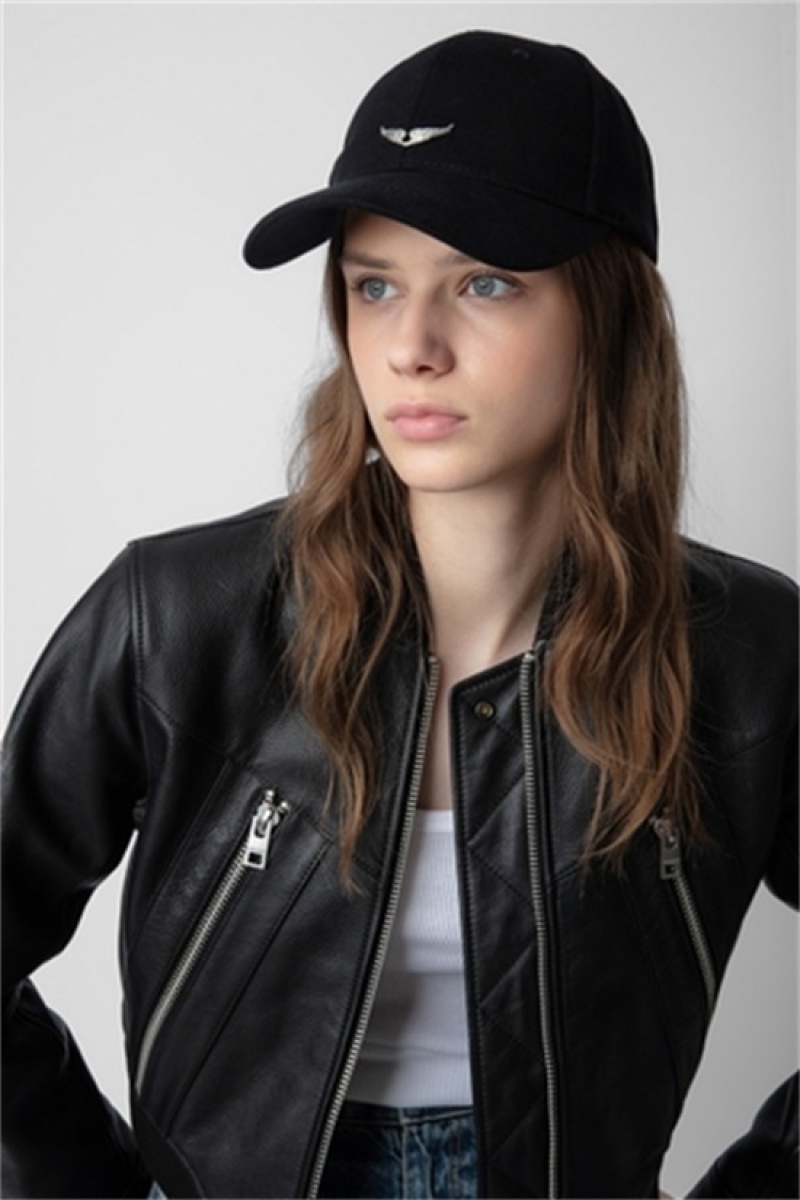 Shiny Silver Zadig And Voltaire Cecilia Cap | ZV-255813