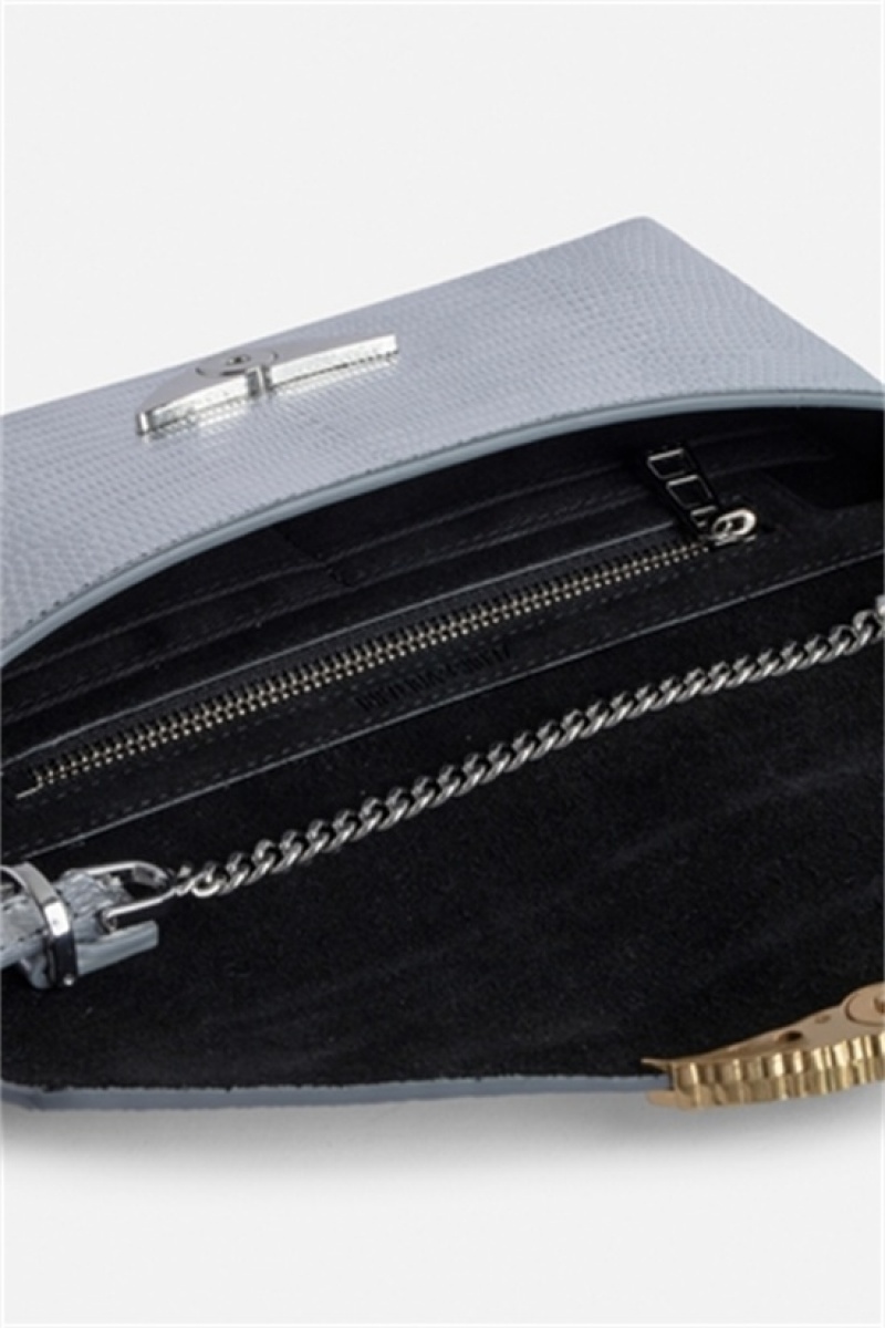 Silver Zadig And Voltaire Borderline Metallic Clutch | ZV-256034