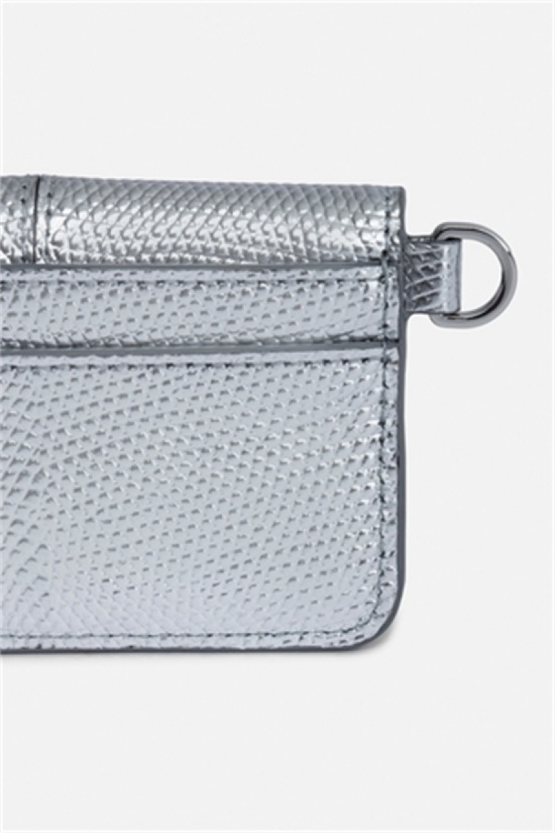 Silver Zadig And Voltaire Borderline Pass Card Holder | ZV-255929