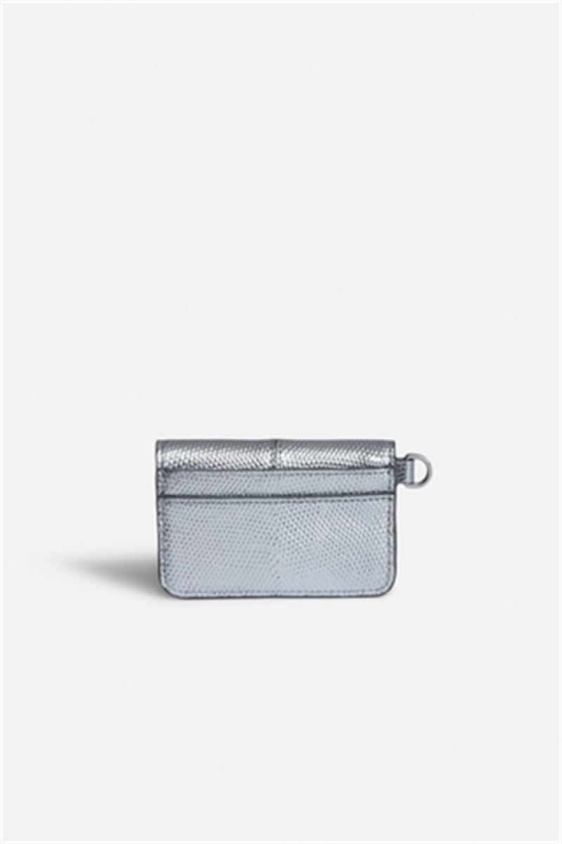 Silver Zadig And Voltaire Borderline Pass Card Holder | ZV-255929