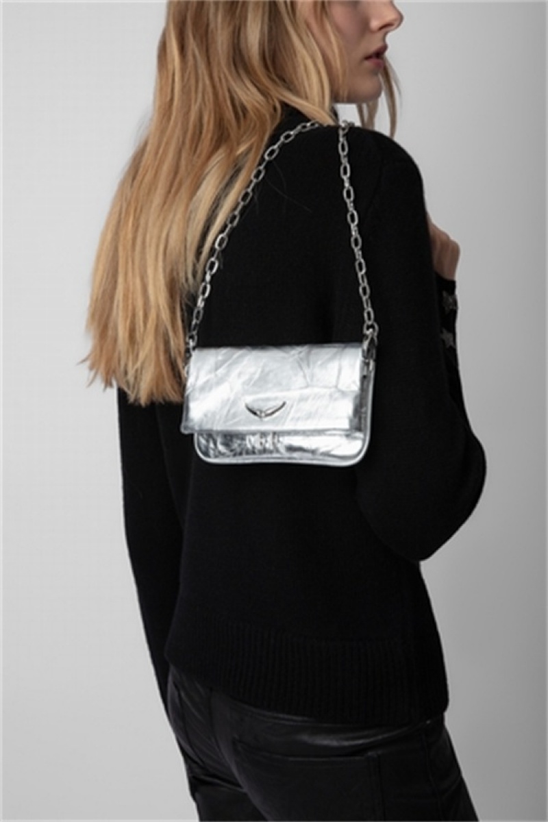 Silver Zadig And Voltaire Rock Nano Eternal Bag | ZV-256081