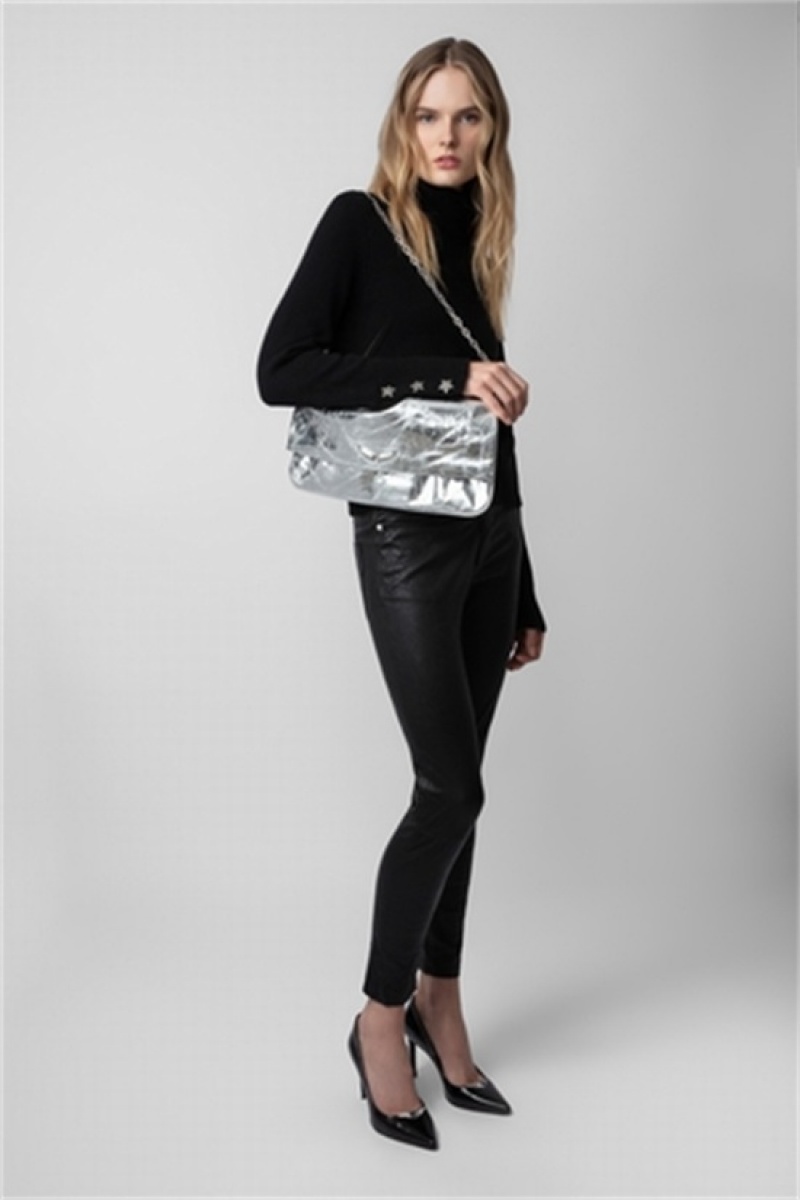 Silver Zadig And Voltaire Rock Xl Eternal Bag | ZV-256092