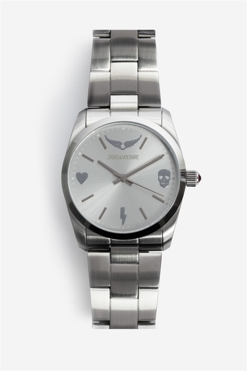 Silver Zadig And Voltaire Time2love Watch | ZV-255854