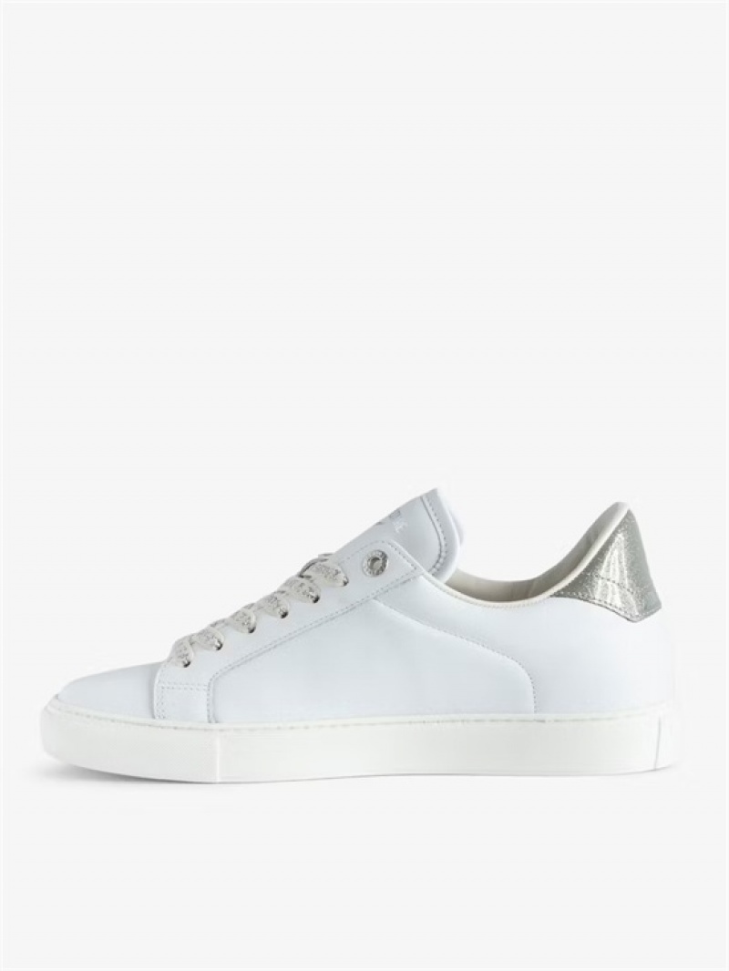 Silver Zadig And Voltaire ZV1747 La Flash Low-Top Sneakers | ZV-255666