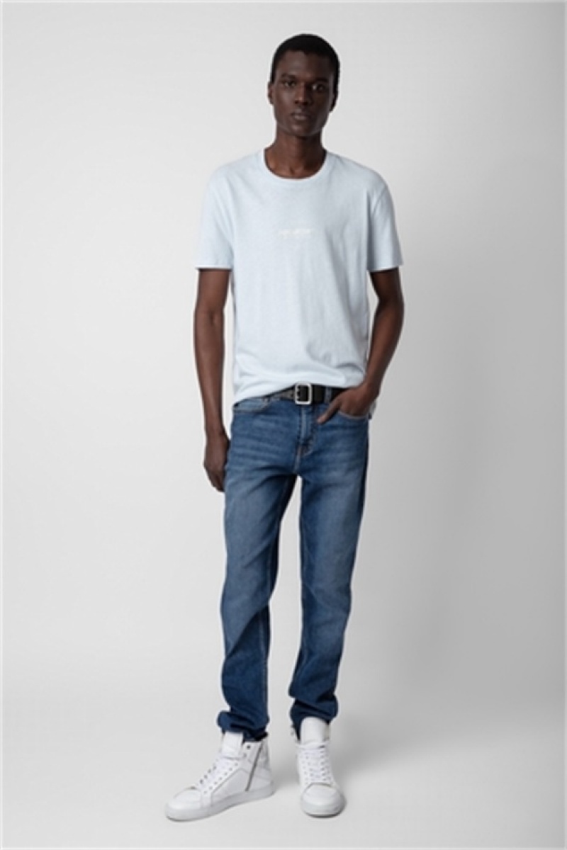 Sky Blue Zadig And Voltaire Jetty Studio T-shirt | ZV-255678