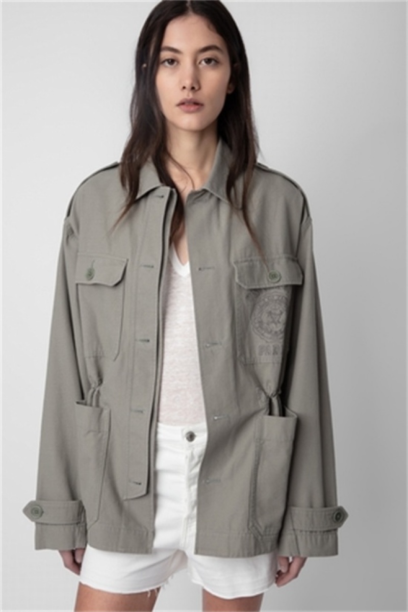 Treillis Zadig And Voltaire Kemi Canvas Jacket | ZV-256410