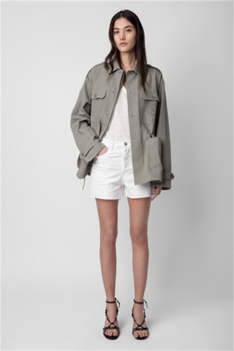 Treillis Zadig And Voltaire Kemi Canvas Jacket | ZV-256410